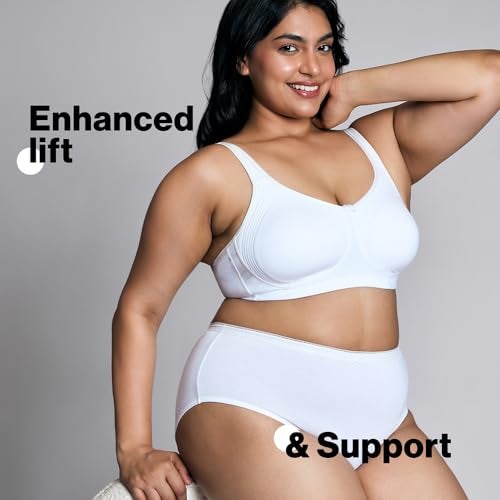 NYKD Encircled with Love Everyday Cotton Bra for Women Non Padded, Wirefree, Full Coverage - Side Support Shaper - Bra, NYB169, WHITE, 36D, 1N - Image 2