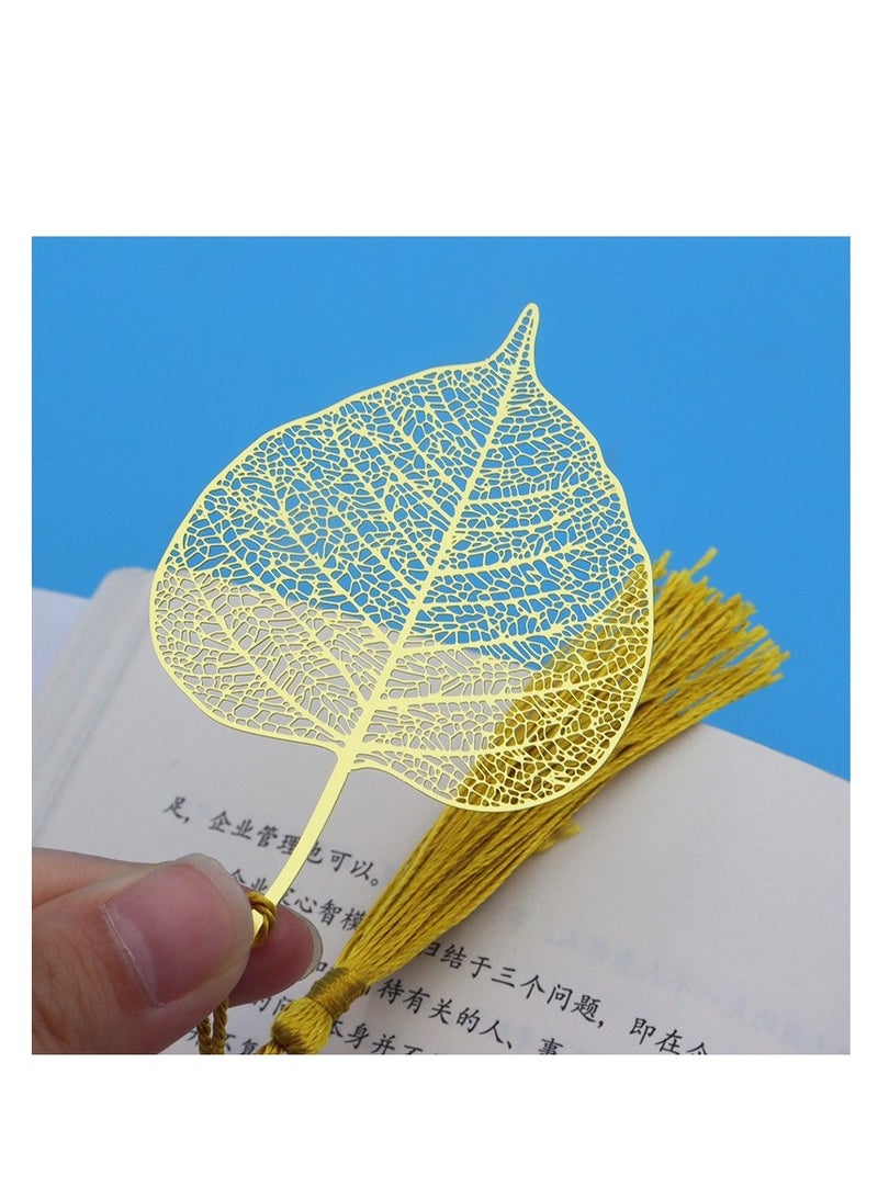 عام مكتبة فنية معدنية شفافة للطلاب، تصميم عالي الجودة، مع أوراق البتولا، أوراق السدر، أوراق البلوط، أوراق السدر، أوراق اللوتس، أوراق الشيفون، أوراق النخيل مع حقيبة OPP (مجموعة من سبعة قطع) - Image 1