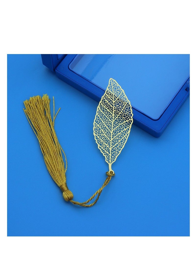 عام مكتبة فنية معدنية شفافة للطلاب، تصميم عالي الجودة، مع أوراق البتولا، أوراق السدر، أوراق البلوط، أوراق السدر، أوراق اللوتس، أوراق الشيفون، أوراق النخيل مع حقيبة OPP (مجموعة من سبعة قطع) - Image 2