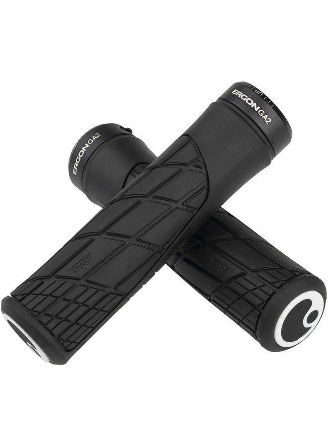 ERGON Ga2 Fat Ergonomic Bike Handlebar Grips Mtb Mountain (2) Grips Black/One Size - Image 2
