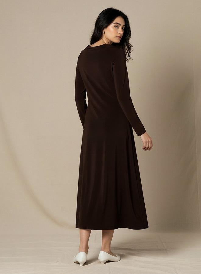 2Xtremz Midi A line Dress with Cowl Neck - Image 3