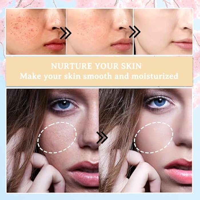 DuoZeng Sakura Skin Care Set,Moisturizing Skincare Kit with Face Cleanser,Facial Serum,Toner,Eye Cream,Face Cream and Hydrating Face Masks,Long-lasting Nourishing Skincare Set Facial Kit for Women（8pcs） - Image 4