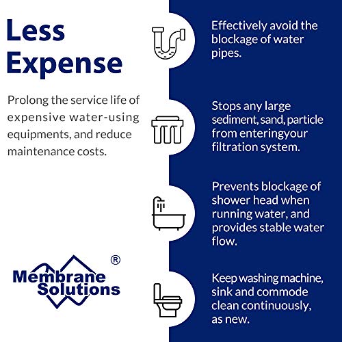 Membrane Solutions 20 Micron Sediment Water Filter Replacement Polypropylene Cartridge 10"x 2.5" for Whole House RO System, Compatible with Aqua-Pure AP110, GE FXUSC, WHKF-GD05, Culligan P5-6 Pack - Image 5