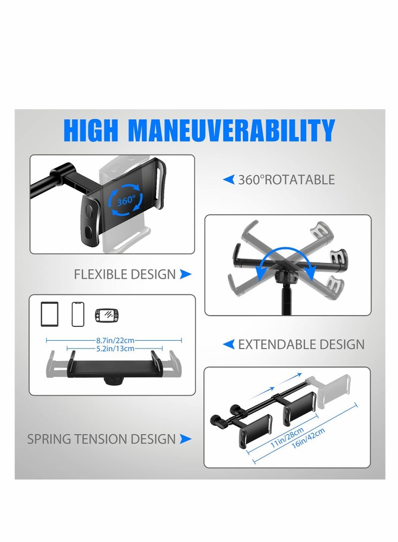 Barakah Car Headrest Tablet Stand, Adjustable Headrest Tablet Mount Holder for Car Backseat, Compatible with iPad Pro Air Mini for iPhone 13 for Samsung Galaxy for Tabs Switch 4.7-12.9 in CellPhones - Image 5