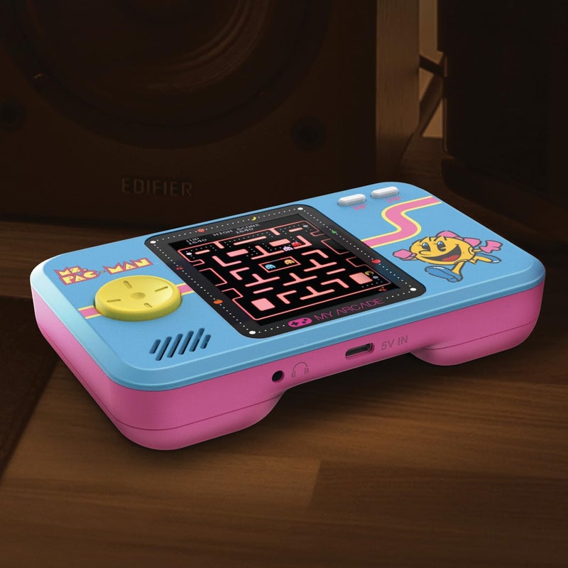 My Arcade  POCKET PLAYER Ms.PAC-MAN PORTABLE GAMING SYSTEM - PINK & BLUE - Image 5
