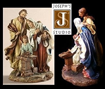 Holy Family Figurine Carpenter Shop Statue St Josephs Studio