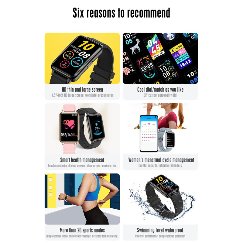 Smart Bracelet 1.57" Gold Square Screen - Exquisite Craftsmanship Fitness Tracker Bracelet for Health Monitoring Sports Enthusiasts - Image 4