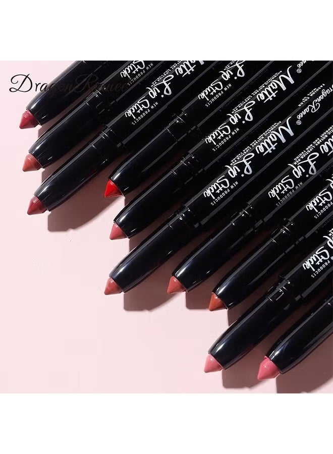 Dragon Ranee 3 Pieces Matte Lipstick Pen，Nude Matte Lipstick Set,Matte Lipstick,Matte Lip Gloss,Velvet Lipstick Matte Lip Stain,Long Lasting Waterproof Lip Gloss Lipstick for Women Makeup,#D - Image 2