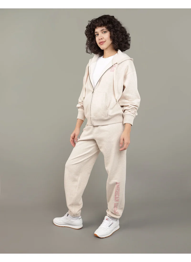 American Eagle Fleece Graphic Baggy Jogger