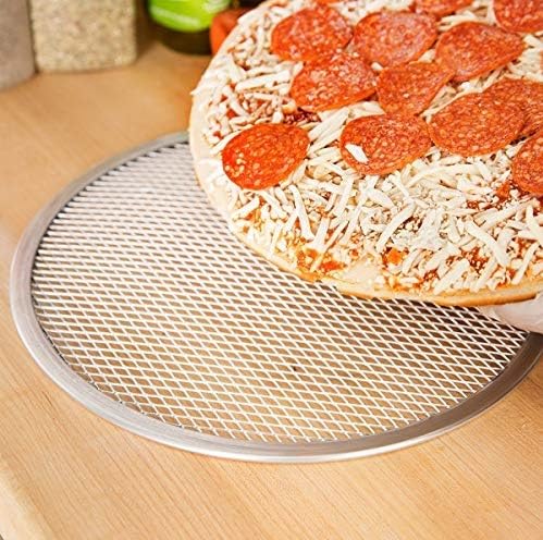 Dynore Combo of 2 Pcs Seamless Round Pizza Screen, Aluminum 11 inches Diameter Pizza Screen for Home Kitchen Restaurant Supplies, Set of 2 - Image 3