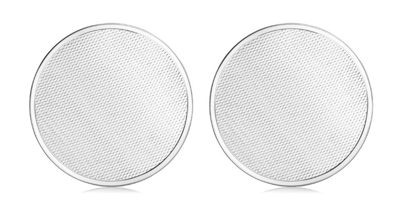 Dynore Combo of 2 Pcs Seamless Round Pizza Screen, Aluminum 11 inches Diameter Pizza Screen for Home Kitchen Restaurant Supplies, Set of 2 - Image 1