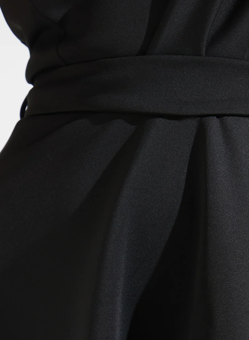 Ginger Boutique One-Shoulder Slit Dress