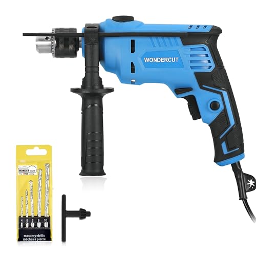 WONDERCUT 810W, Professional, 2900 RPM, 2 Mode Selector, Variable Speed with 5 Pcs Drill Bits WC-EDH13MM-B Impact Pistol Grip Drill (13 mm Chuck Size) - Image 1