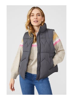 Curved Hem Padded Gilet