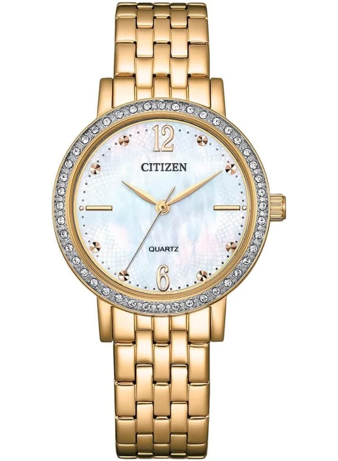 CITIZEN Citizen EL3103-57D Quartz Wrist Watch for Women, 31 mm Diameter, Gold