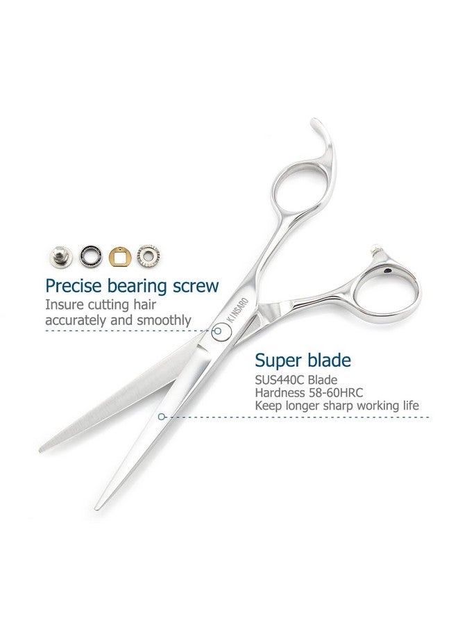 KINSARO Barber Scissors Professional Hair Scissors Hair Shears Haircut Scissors 6 Inch 440c Barber Shears Hairdresser Scissors Hair Cutting Scissors KINSARO - Image 3
