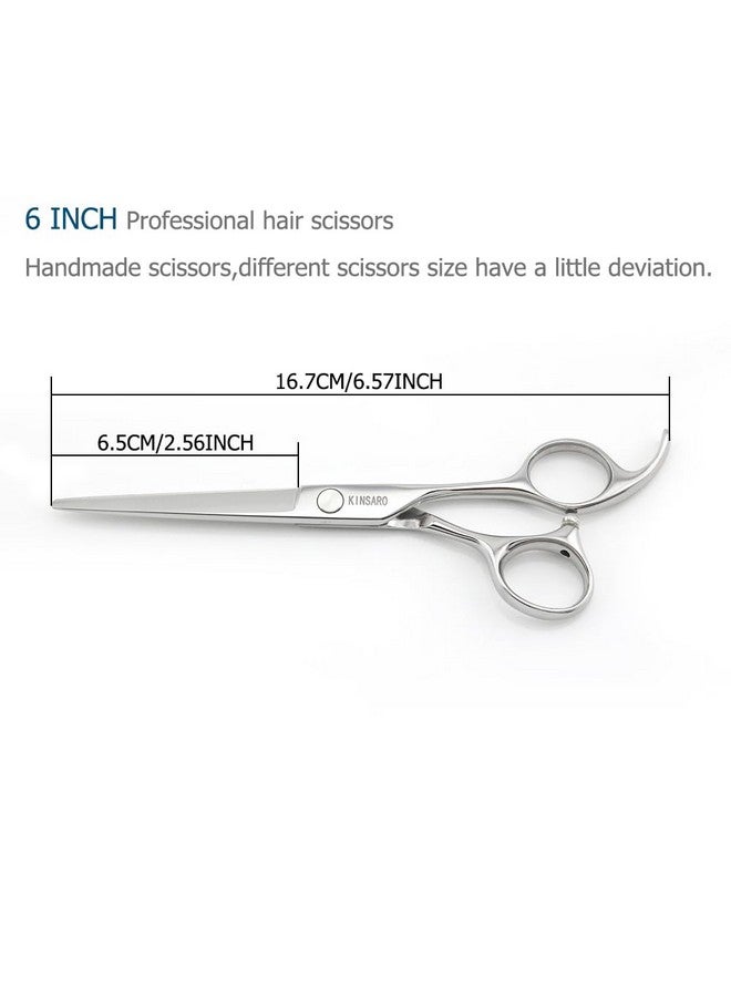 KINSARO Barber Scissors Professional Hair Scissors Hair Shears Haircut Scissors 6 Inch 440c Barber Shears Hairdresser Scissors Hair Cutting Scissors KINSARO - Image 2