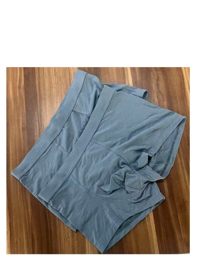 Boxed men's blue modal boxers, exceptionally soft, highly absorbent and breathable, with excellent drape. Two-pack. - Image 1