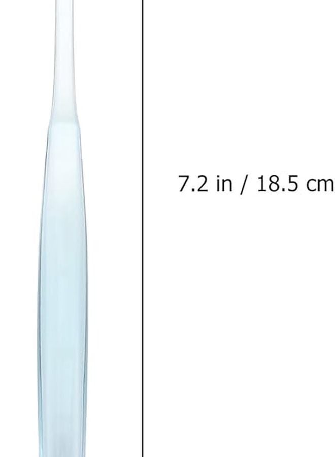 6pcs Silver Soft Bristles Toothbrushes Ergonomic Transparent Handle Wide Head for Family Travel Oral Care - Image 4
