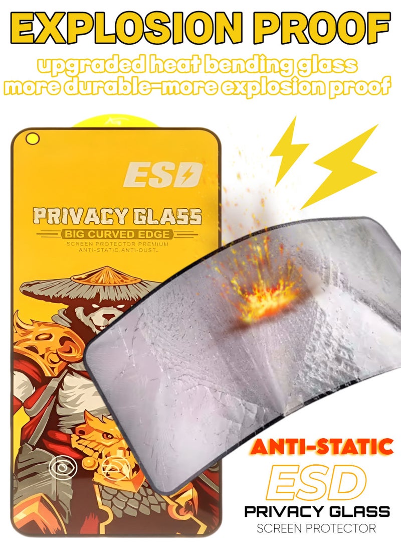 ESD 2 Pieces Tempered Dustproof Privacy Glass Screen Protector Compatible For Samsung Galaxy A21s - Image 4