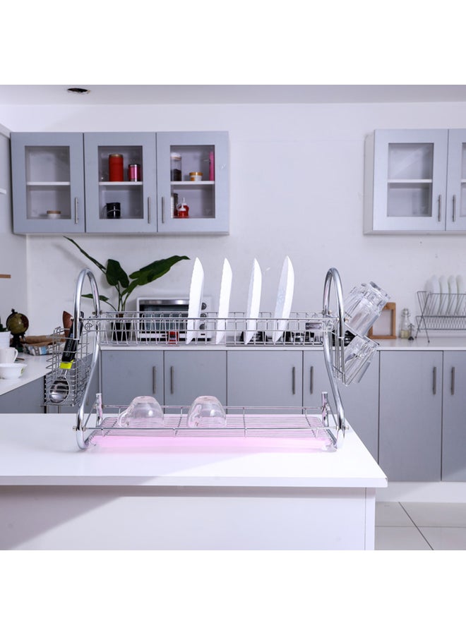 Royalford Stainless Steel Dish Rack Silver - Image 5