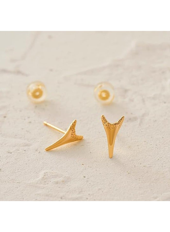 Mevecco Women Huggie Hoop Earrings Gold Ear Stud Cuff 14K Gold Filled Small Boho Beach Simple Delicate Handmade Hypoallergenic Jewelry Gift - Image 5