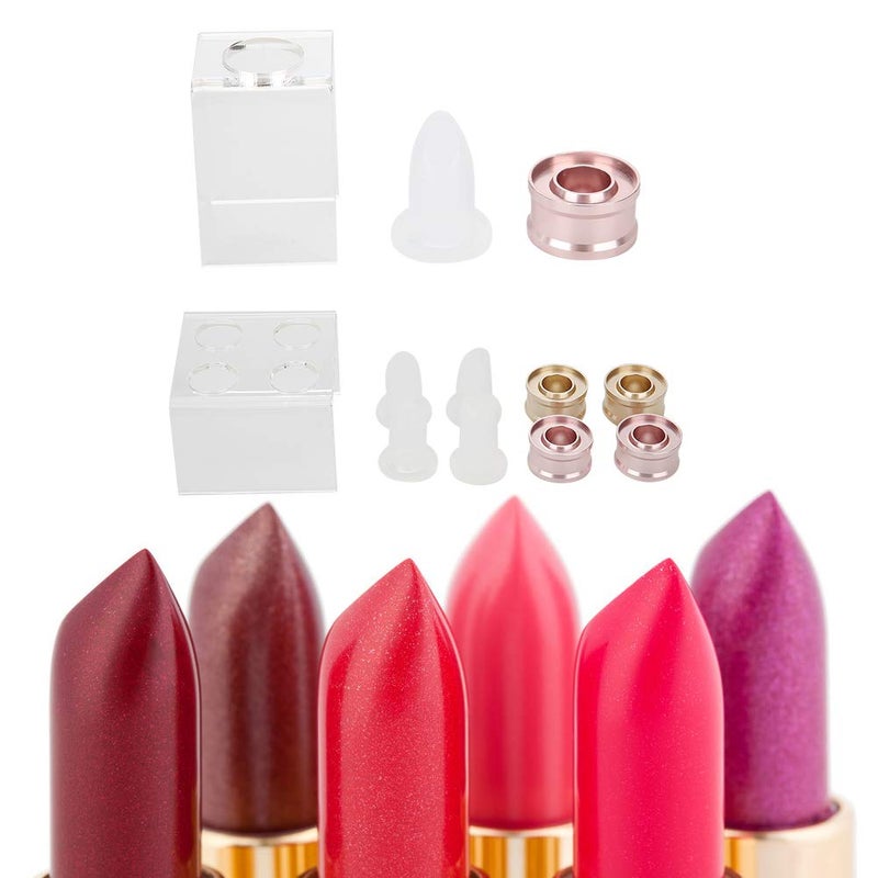 comfrt 4 Style Lipstick Mold, 12mm Silicone Lipstick Tube Mould DIY Lipstick Making Kit for Homemade Lip Balm Lipstick Lip Cream Lipstick Fix - Image 2