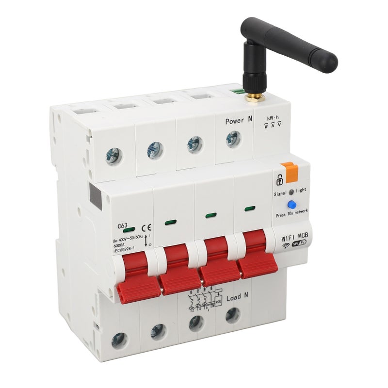 WiFi Circuit Breaker 4P Leakage Protection Switch Remote Control Electricity Metering Switch AC400V 50/60HZ 63A - Image 5