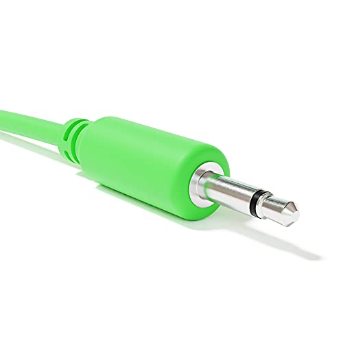 ExcelValley - 5-Pack - Mono Modular Patch Cables - TS 3.5mm 1/8" Eurorack Synthesizer [Green | 90 cm - 35.43"] - Image 3