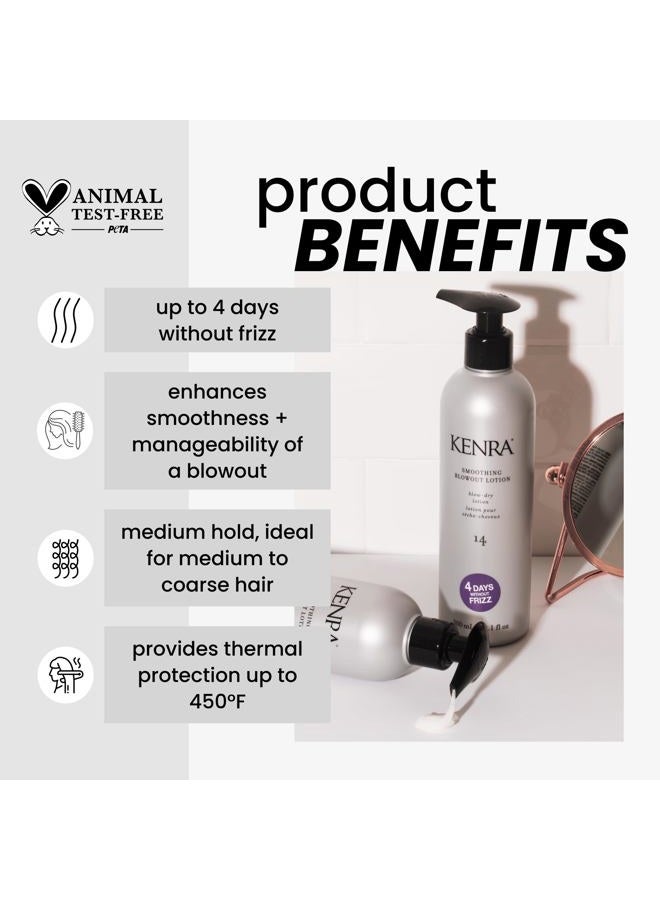 Kenra Smoothing Blowout Lotion 14 | Ultra-Fine Blowout Spray | Up To 4 Days Without Frizz | Enhances Smoothness & Manageability Of A Blowout | Thermal Protection | Medium To Coarse Hair | 10.1 fl. Oz - Image 2