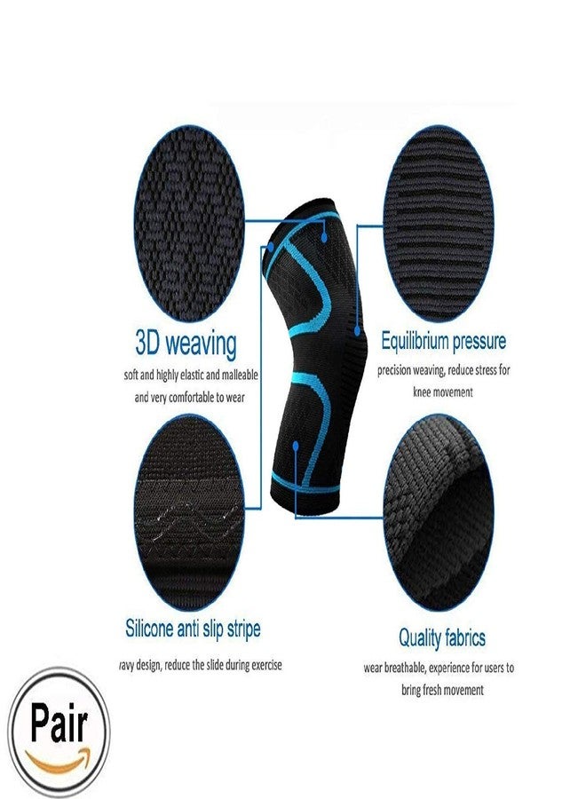serveuttam 2 Pack Knee Brace, Knee Compression Sleeve Support for Running, Arthritis, Meniscus Tear, Sports - Image 3