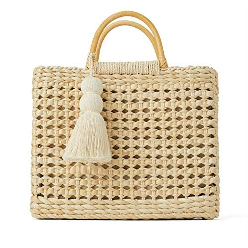 QTMY Beige Tassel Keychain for Women,Cute Boho Bag Charm Pendant Keyring Purse Handbag Decor - Image 4