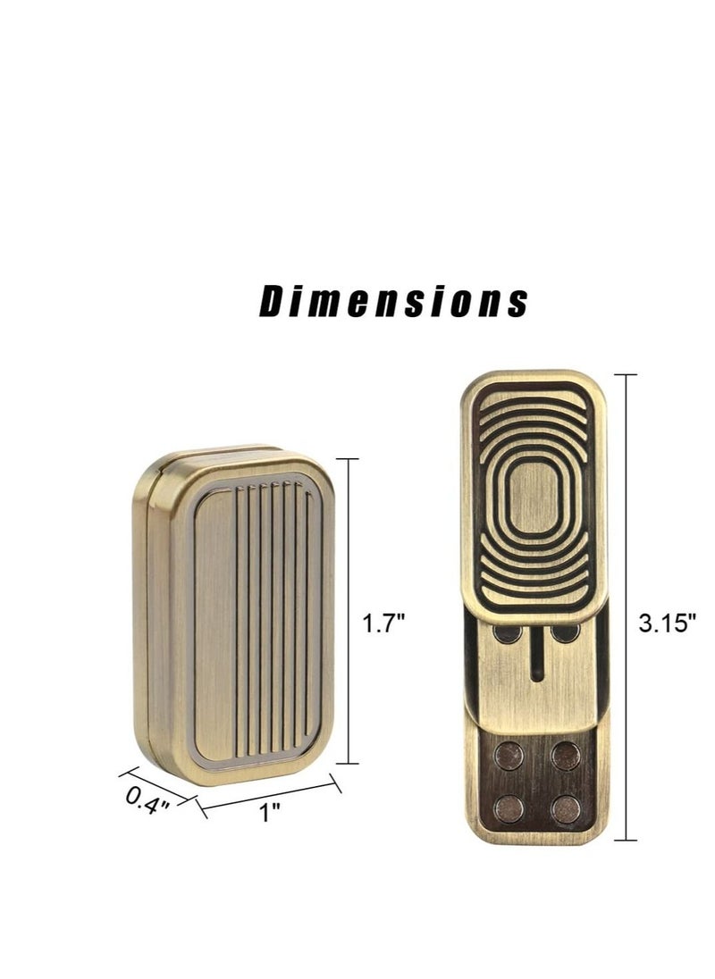 Y&D Premium Magnetic Fidget Blocks,Fun Push Sliders for Stress Relief and Everyday Carry - Perfect Gift Men Boys (Brass CP3)  - Image 5