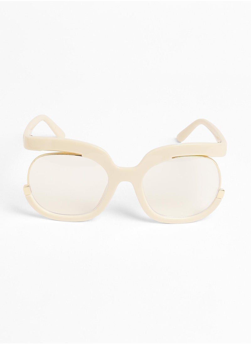 Haute Sauce The Hanging Butterfly Sunglasses - Ivory White  - Image 4