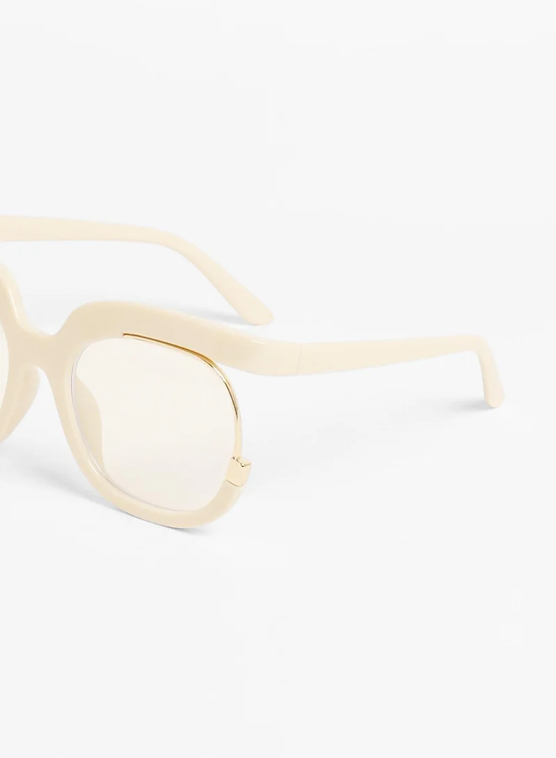 Haute Sauce The Hanging Butterfly Sunglasses - Ivory White