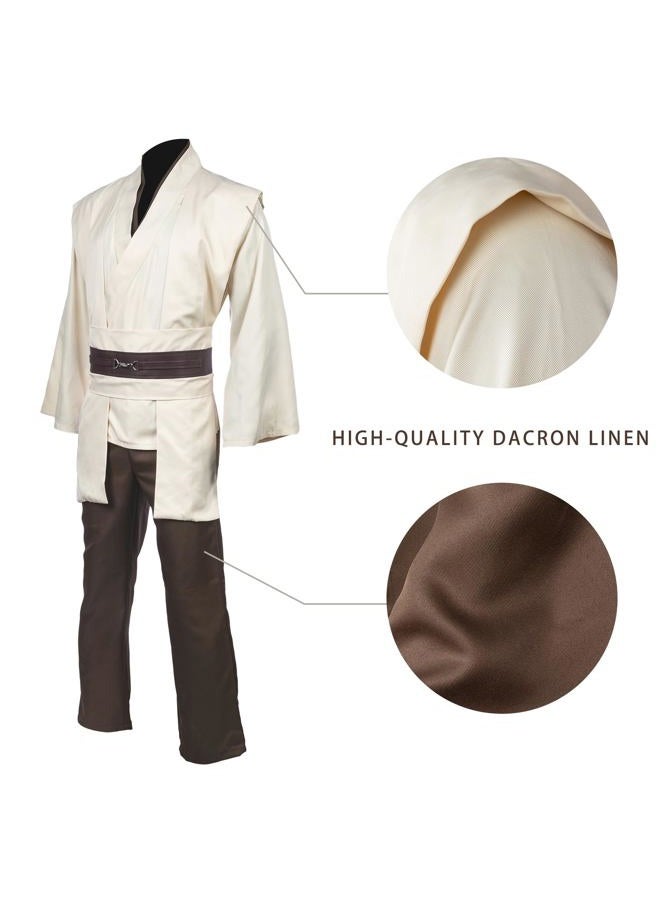 Horizoncos Men's Costume Robe Adult Male Tunic Costume Hooded Uniform Full Set Halloween Cosplay Cloak - Image 2