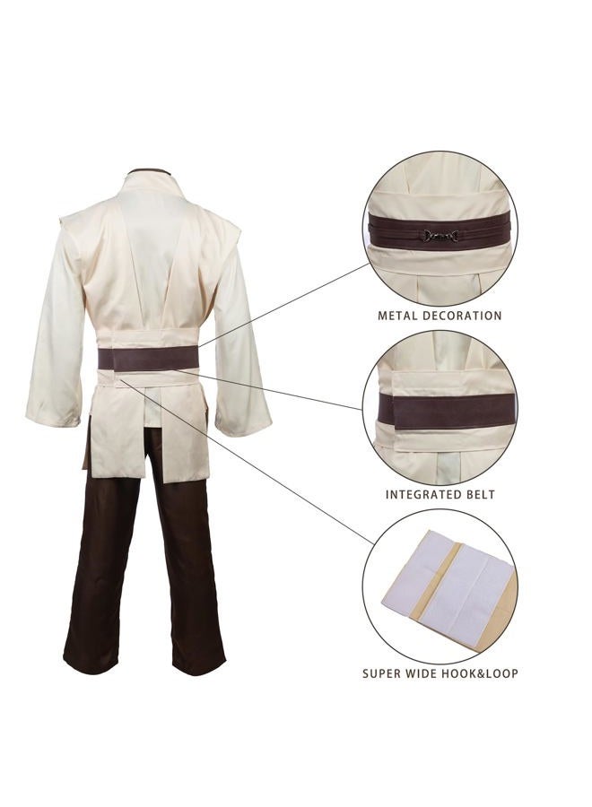 Horizoncos Men's Costume Robe Adult Male Tunic Costume Hooded Uniform Full Set Halloween Cosplay Cloak - Image 4