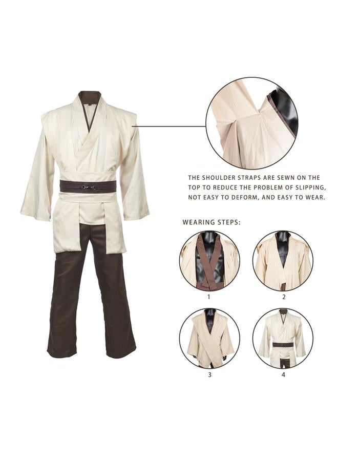 Horizoncos Men's Costume Robe Adult Male Tunic Costume Hooded Uniform Full Set Halloween Cosplay Cloak - Image 3