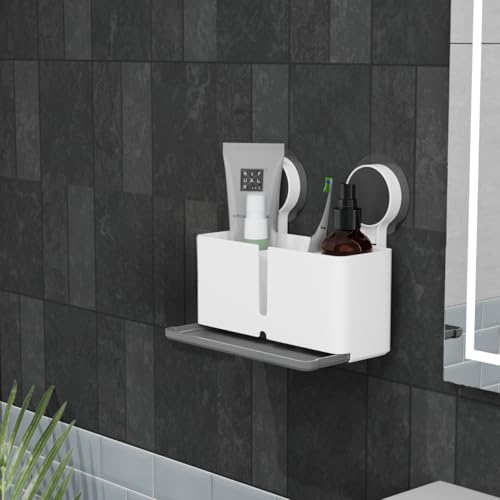ELMVIA Toothbrush Holders for Bathroom Wall/for Wash Basin/Toothpaste Holder/Brush Stand Brush Holder/Brush Holder (Twin Toothbrush Holder + Twin Soap Dish + Soap Dish) - Image 2