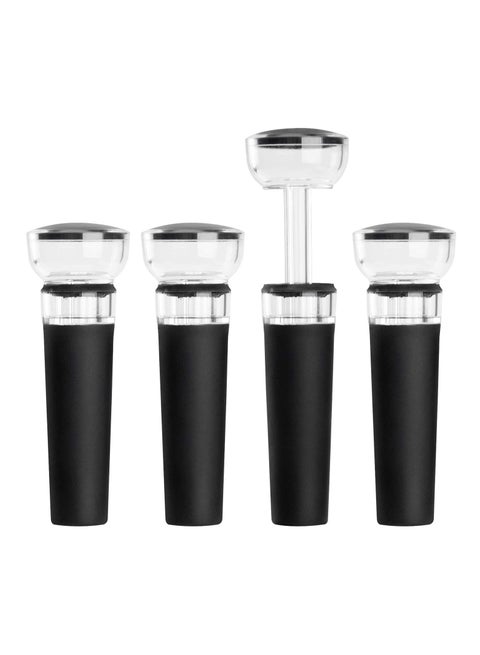 4 Pieces Vacuum Bottle Stoppers Reusable Bottle Stopper For Keeping Fresh Plastic Cork Saver Plug For /Champagne/Sparkling /Beer Vacuum Saver
