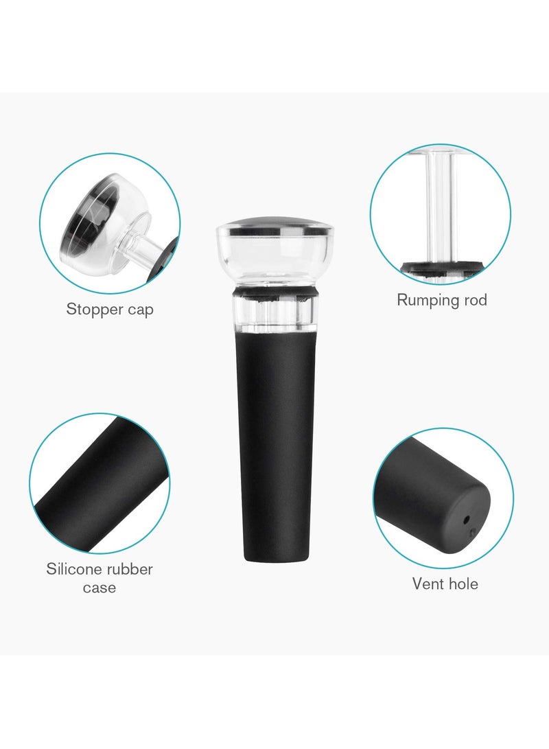 Barakah 4 Pieces Vacuum Bottle Stoppers Reusable Bottle Stopper For Keeping Fresh Plastic Cork Saver Plug For /Champagne/Sparkling /Beer Vacuum Saver - Image 4