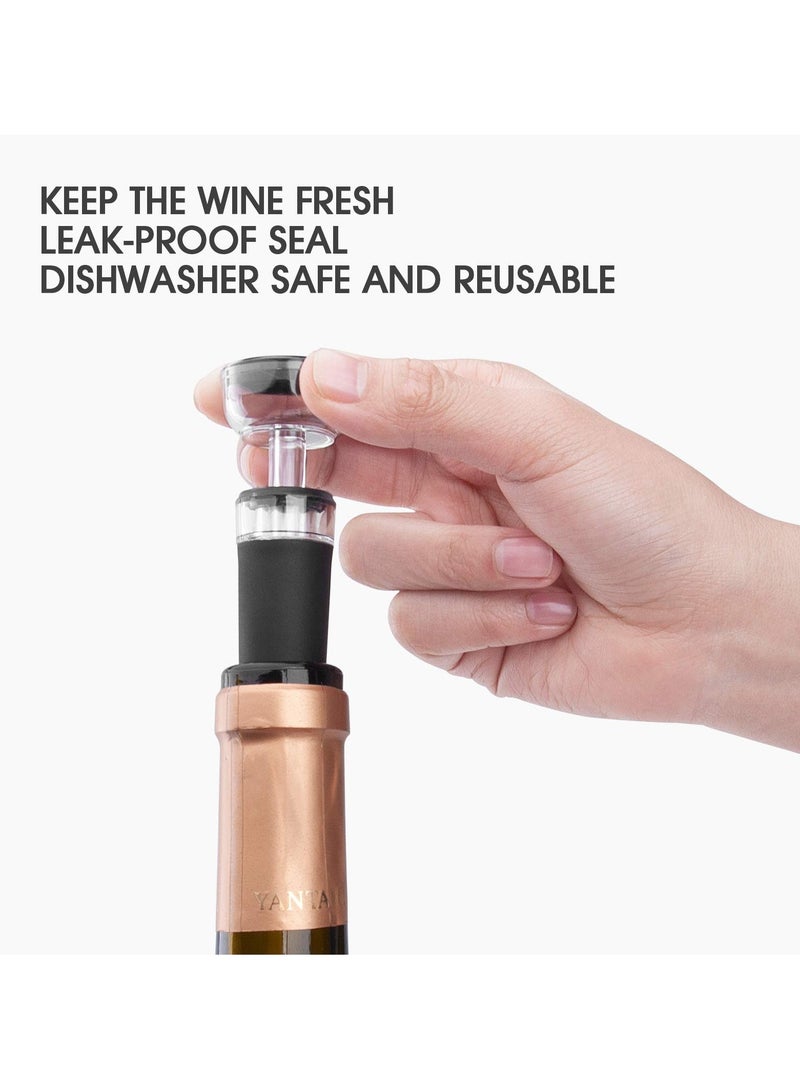 Barakah 4 Pieces Vacuum Bottle Stoppers Reusable Bottle Stopper For Keeping Fresh Plastic Cork Saver Plug For /Champagne/Sparkling /Beer Vacuum Saver - Image 5