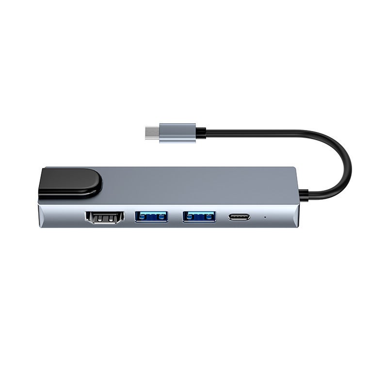 محطة قاعدة Type-C مع محور USB 3.0 شحن سريع بمواصفات PD، شاشة عرض دقة 4K، بطاقة شبكة سلكية سعة 100 ميجابت/ثانية RJ45 - خمسة في واحد - Image 5