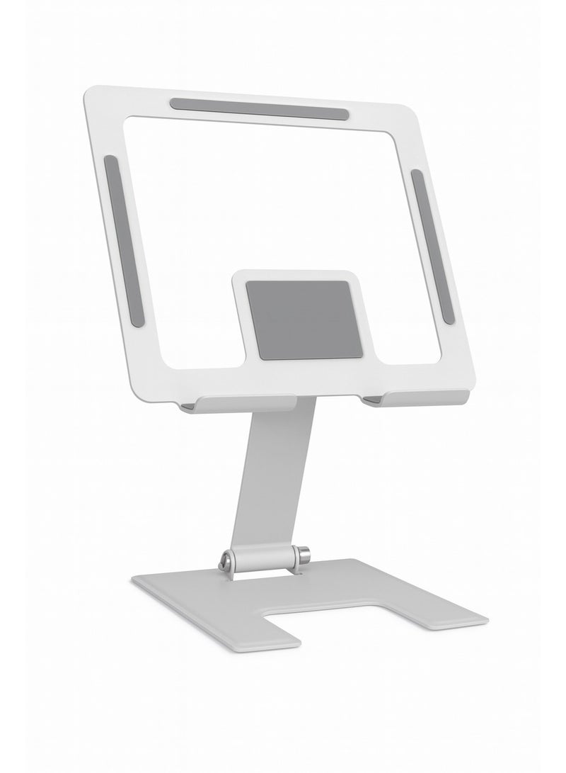 CCT17 Tablet Desk Stand - Upgraded Version - Sturdy Metal Design, Rotatable and Adjustable - Suitable for Office, Home, and Live Streaming - Silver Color - Image 1