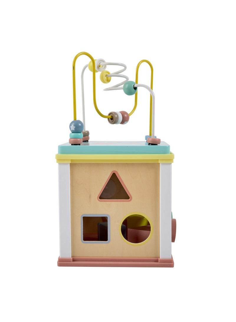 EUREKA KIDS Eurekakids Multi-Activity Wooden Play Cube Educational Toy| Toddler and Kids Toys | Develops hand-eye coordination, Fine motor skills and Sense of Sight and Touch | For For 12M+ - Image 2