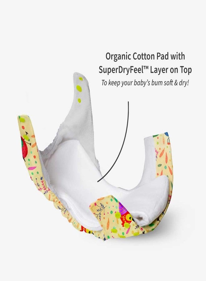 SuperBottoms Cloth Diapers for babies - Cloth Diaper Combo Pack of 2 Freesize UNO- New Version| Reusable Cloth Diapers for babies 3M to 3Y | With 2 organic cotton inserts - Image 4