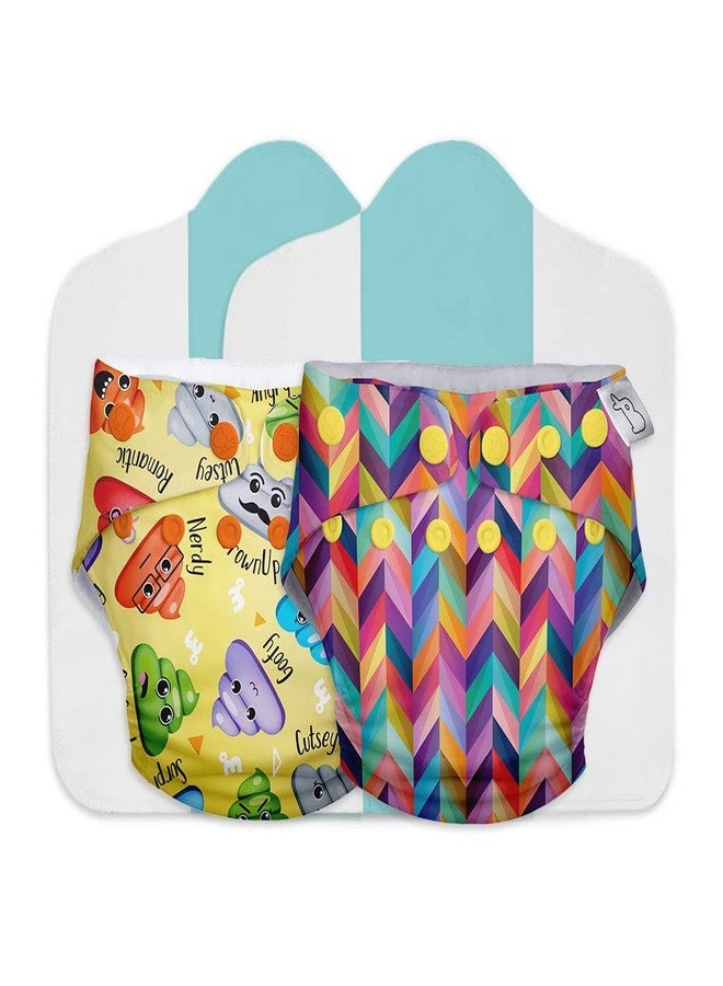 SuperBottoms Cloth Diapers for babies - Cloth Diaper Combo Pack of 2 Freesize UNO- New Version| Reusable Cloth Diapers for babies 3M to 3Y | With 2 organic cotton inserts - Image 1