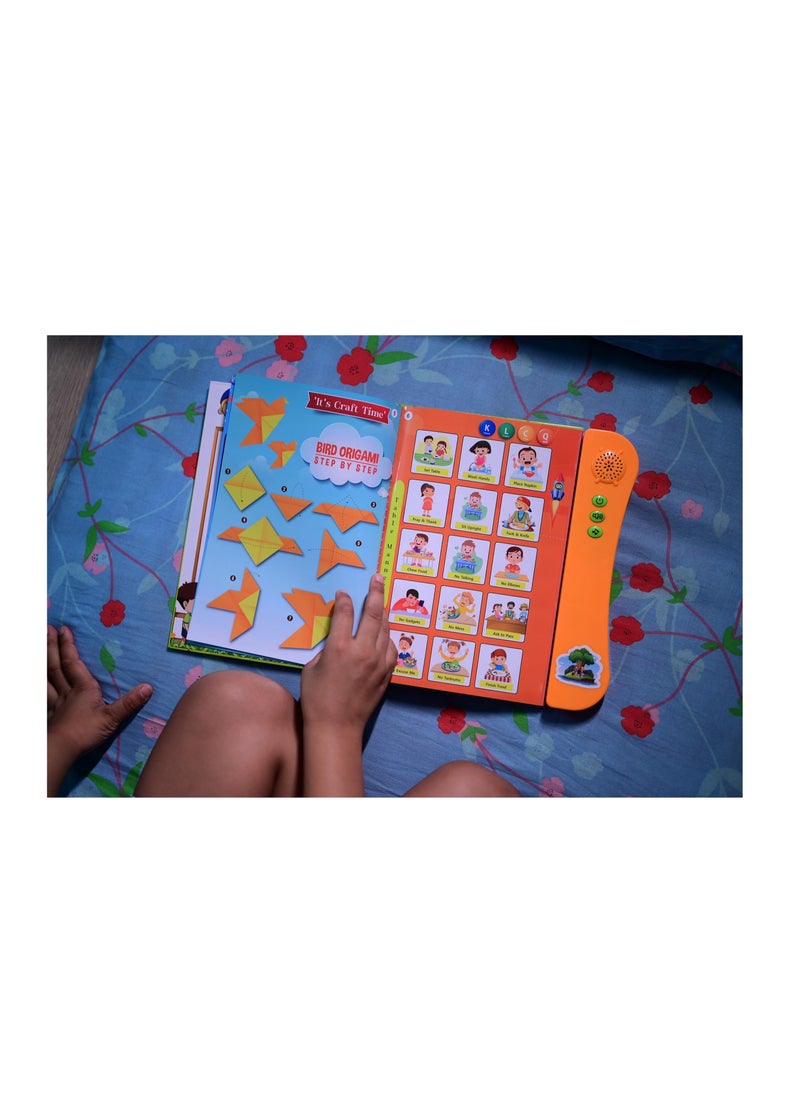 Kiddale - Pack of 2 Musical Interactive Children Sound Books My Home to Neighbourhood and Habits Ideal Gift for 3+ Years Baby E Learning Book Smart Intelligent Activity Books Musical Rhymes Talking Book - Image 1