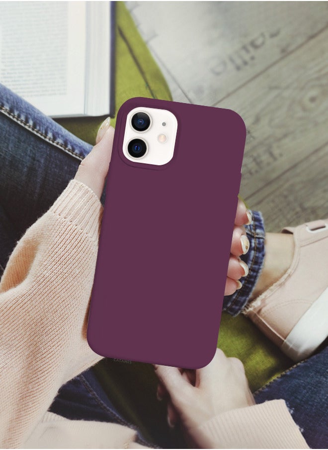 CATANES [for iPhone 12] 2 Pack Silicone Case and Camera Lens Protector Shockproof Protective Case Anti Scratch Smooth Case Cover/Tawny Port  - Image 4