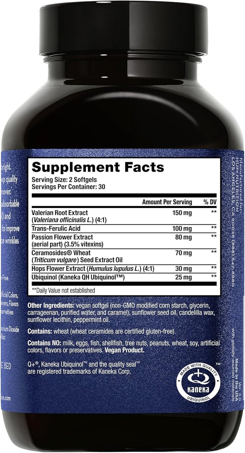 HUM Mighty Night  Nighttime Supplement for Skin  CoQ10  Ferulic Acid to Promote Skin Cell Turnover  Overnight Beauty Vitamins for Women 60Count - Image 2